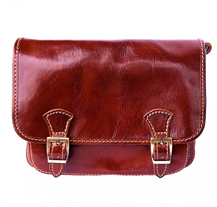 Men's Italian leather messenger bags