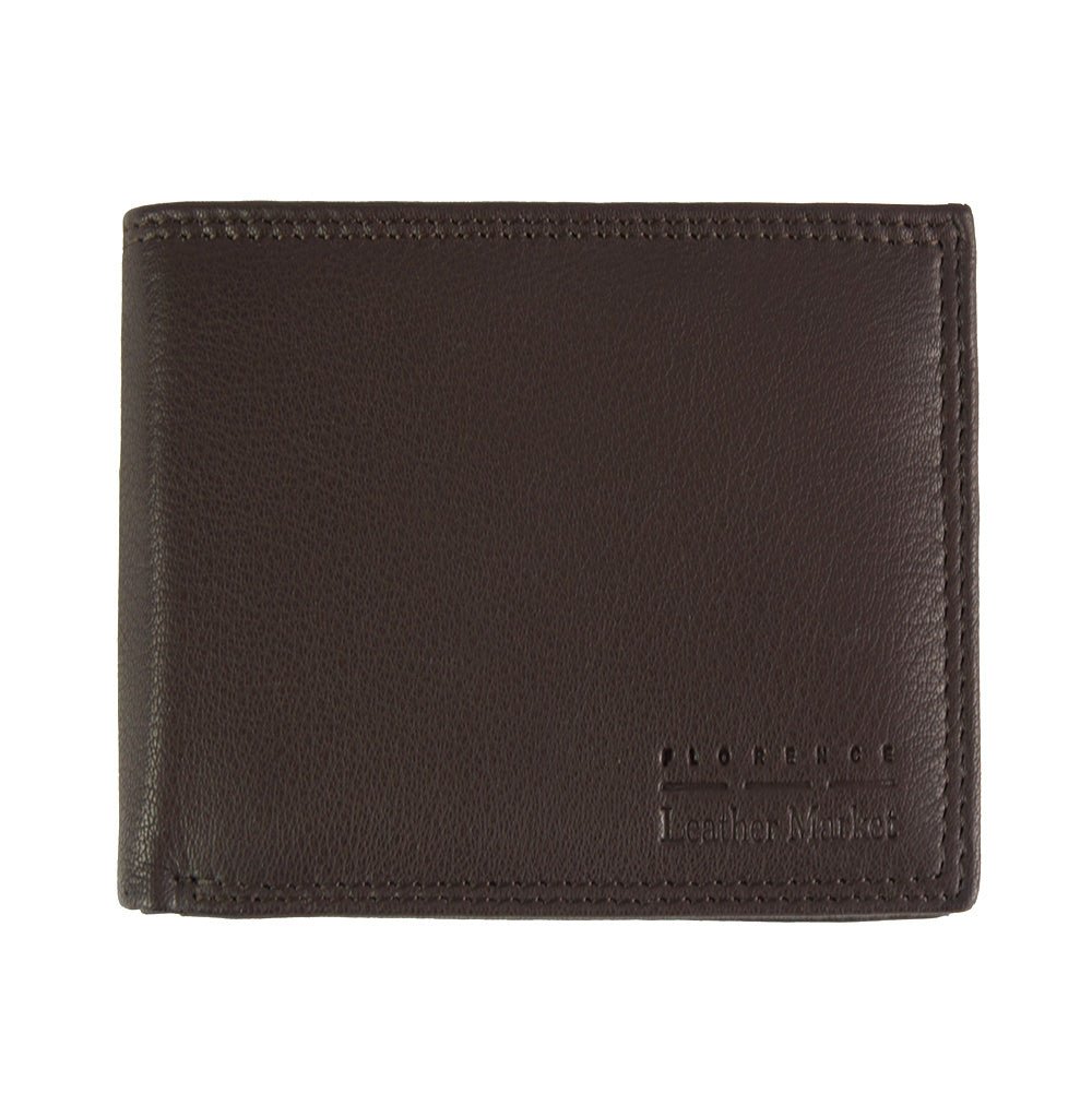 Primo mens dark brown leather wallet