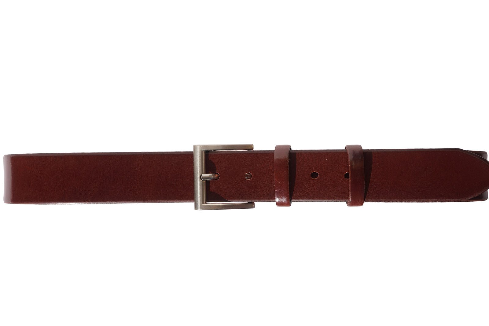 4cm Italian leather belt in brown