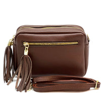 Solea Italian Leather Tassel Clutch & Crossbody Bag