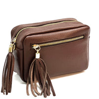 Solea Italian Leather Tassel Clutch & Crossbody Bag