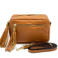 Solea Italian Leather Tassel Clutch & Crossbody Bag