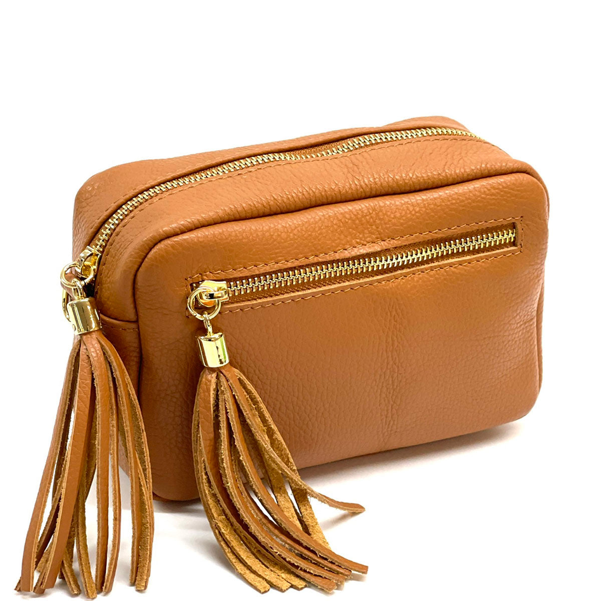 Solea Italian Leather Tassel Clutch & Crossbody Bag