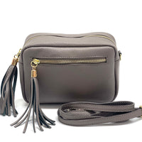Solea Italian Leather Tassel Clutch & Crossbody Bag