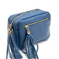 Solea Italian Leather Tassel Clutch & Crossbody Bag