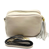 Solea Italian Leather Tassel Clutch & Crossbody Bag