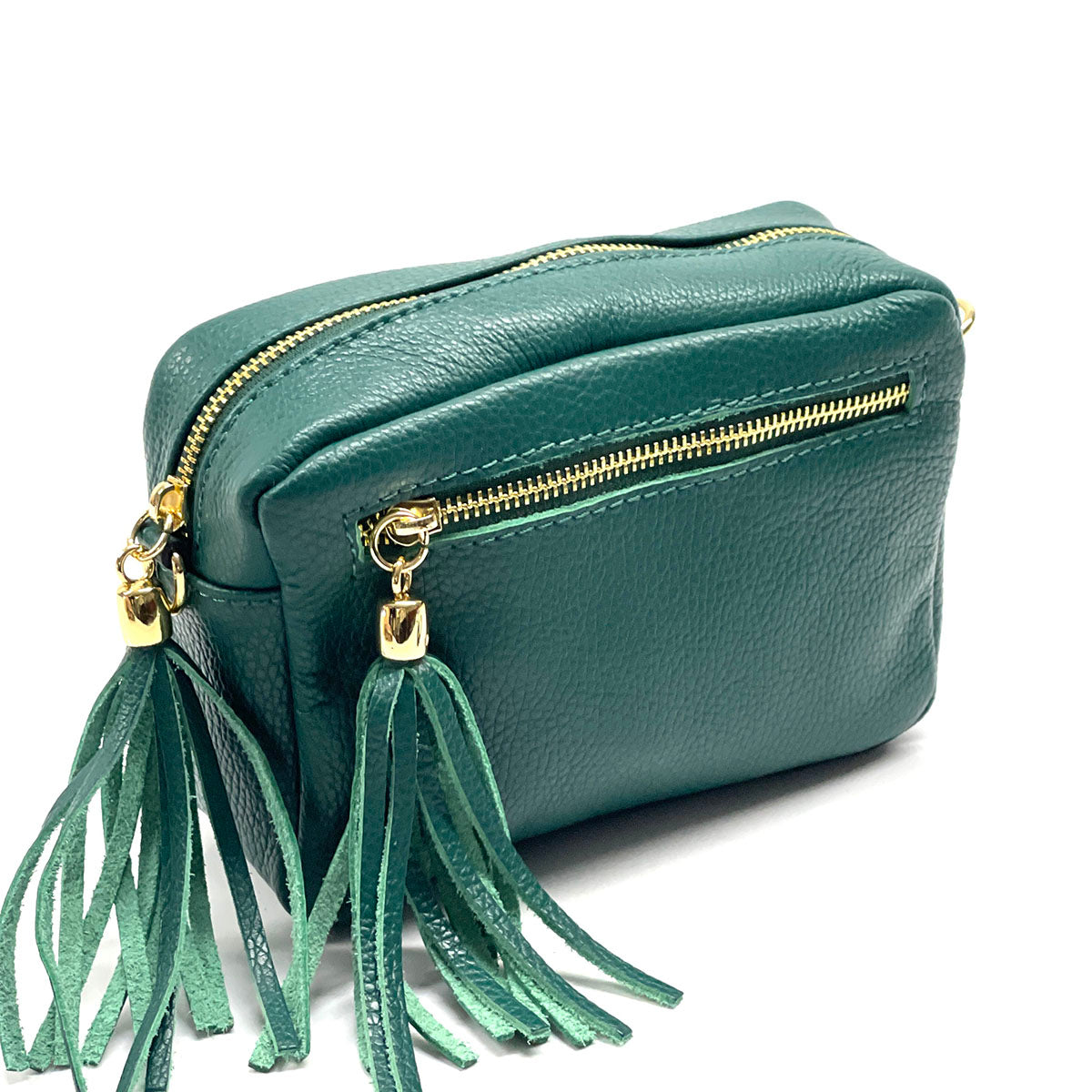 Solea Italian Leather Tassel Clutch & Crossbody Bag