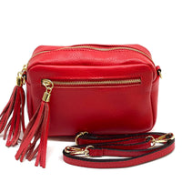 Solea Italian Leather Tassel Clutch & Crossbody Bag