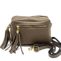 Solea Italian Leather Tassel Clutch & Crossbody Bag
