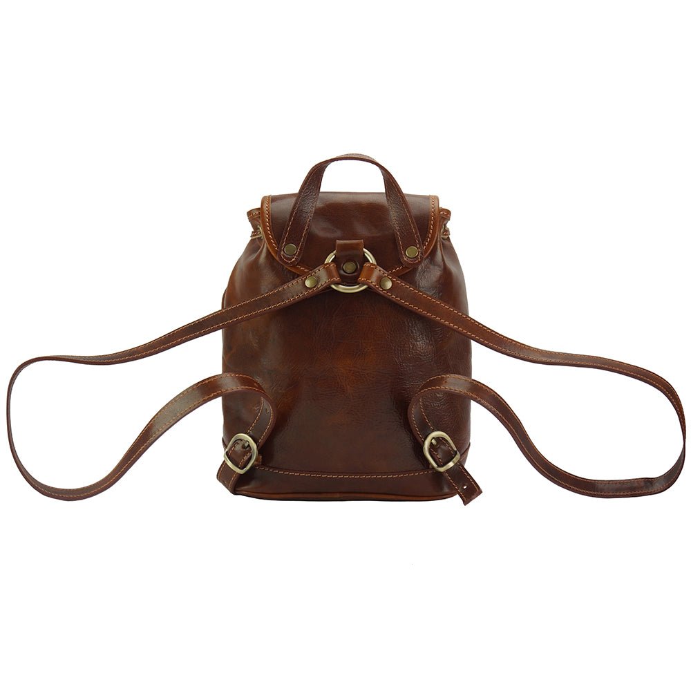 Luminosa Leather Backpack purse-3