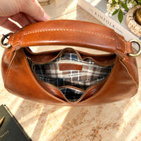 Sabina Hand-Dyed Leather Half-Moon Shoulder Bag - view 34