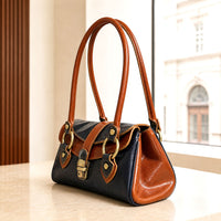 Tosca Hand-Dyed Italian Leather Baguette Bag