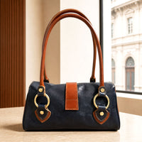 Tosca Hand-Dyed Italian Leather Baguette Bag