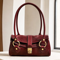 Tosca Hand-Dyed Italian Leather Baguette Bag