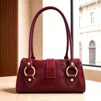 Tosca Hand-Dyed Italian Leather Baguette Bag