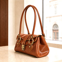 Tosca Hand-Dyed Italian Leather Baguette Bag