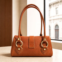 Tosca Hand-Dyed Italian Leather Baguette Bag