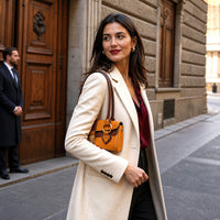 Tosca Hand-Dyed Italian Leather Baguette Bag