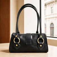 Tosca Hand-Dyed Italian Leather Baguette Bag