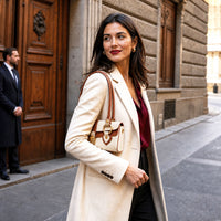 Tosca Hand-Dyed Italian Leather Baguette Bag