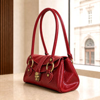 Tosca Hand-Dyed Italian Leather Baguette Bag