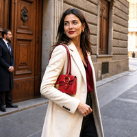 Tosca Hand-Dyed Italian Leather Baguette Bag