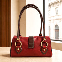 Tosca Hand-Dyed Italian Leather Baguette Bag