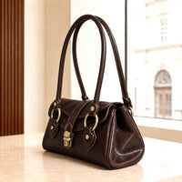 Tosca Hand-Dyed Italian Leather Baguette Bag