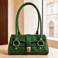 Tosca Hand-Dyed Italian Leather Baguette Bag