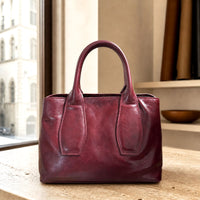 Diletta Compact Italian Leather Satchel Bag