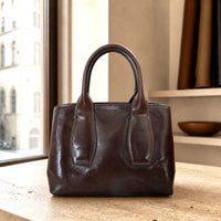 Diletta Compact Italian Leather Satchel Bag
