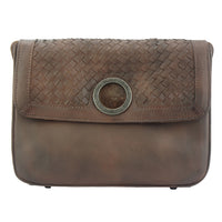 Vintage Woven Flap Leather Shoulder Bag Final Stock
