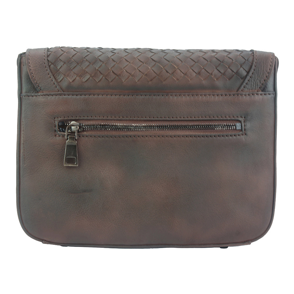 Vintage Woven Flap Leather Shoulder Bag Final Stock