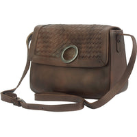 Vintage Woven Flap Leather Shoulder Bag Final Stock