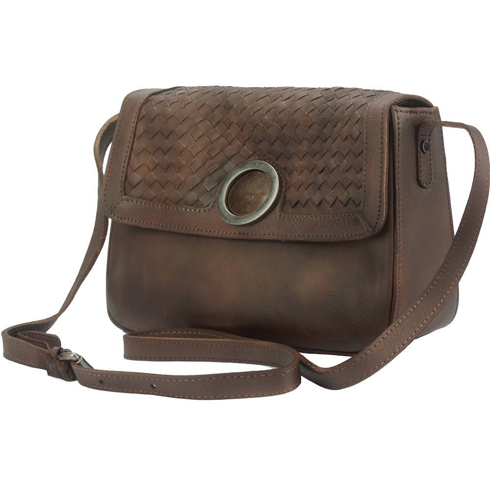 Vintage Woven Flap Leather Shoulder Bag Final Stock