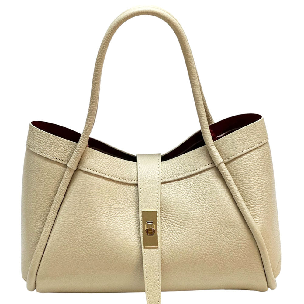 Ottilia Grande Cow Leather Shoulder Bag - Leather Italiano