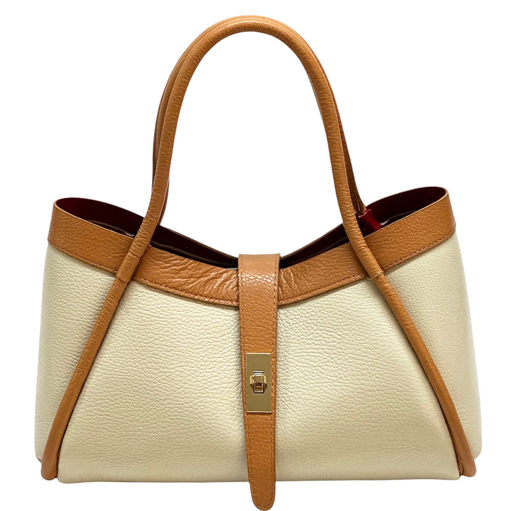Ottilia Grande Cow Leather Shoulder Bag - Leather Italiano
