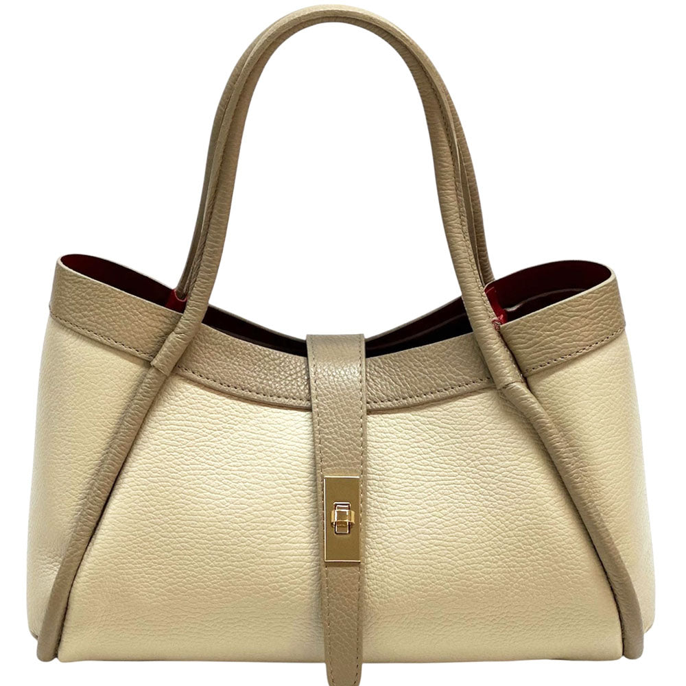Ottilia Grande Cow Leather Shoulder Bag - Leather Italiano