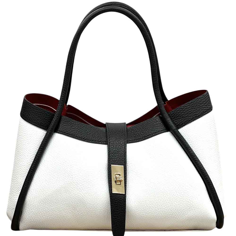 Ottilia Grande Cow Leather Shoulder Bag - Leather Italiano