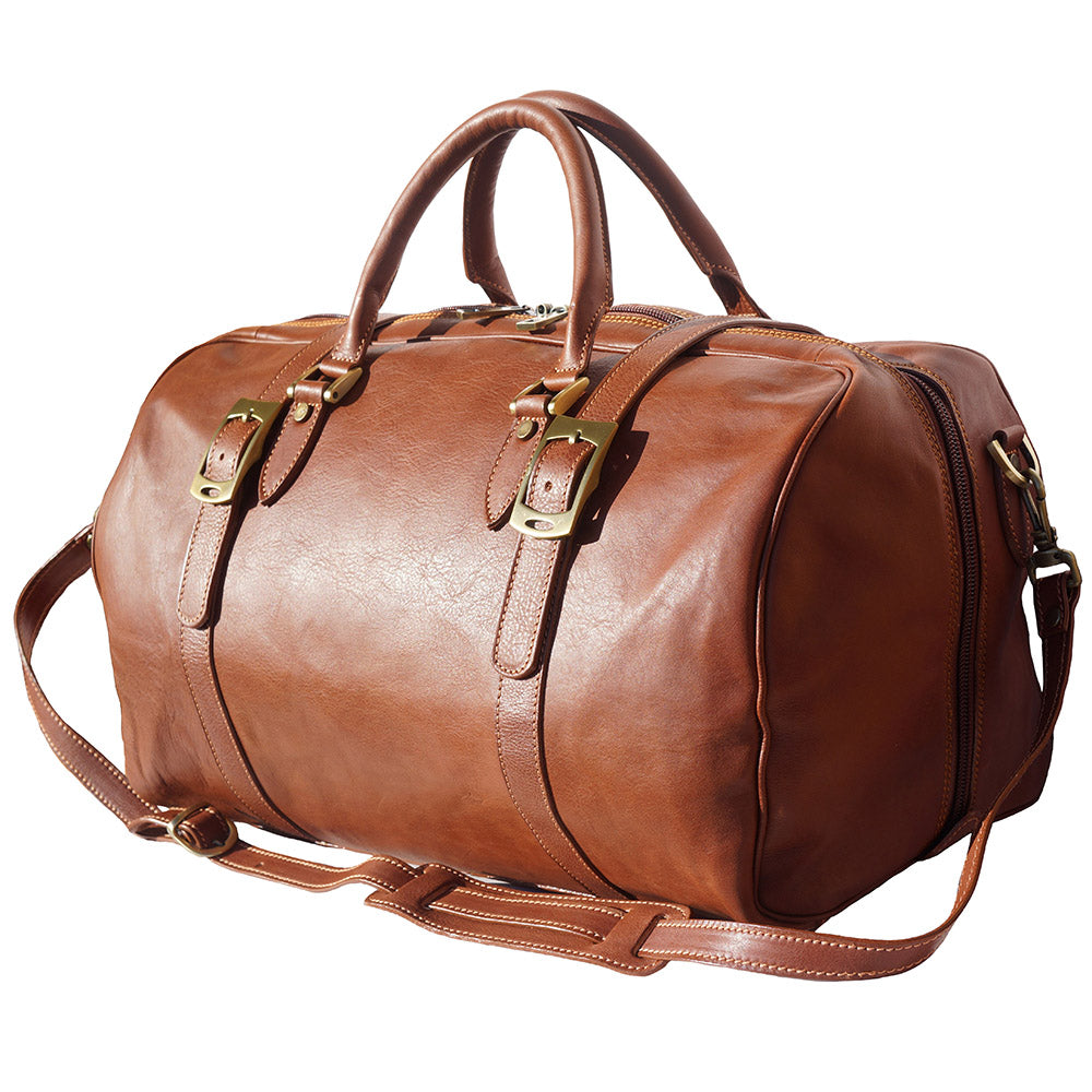 Fortunato Italian Leather Travel Bag - Handmade in Florence
