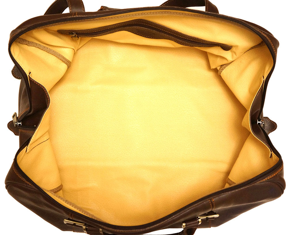 Fortunato Italian Leather Travel Bag - Handmade in Florence