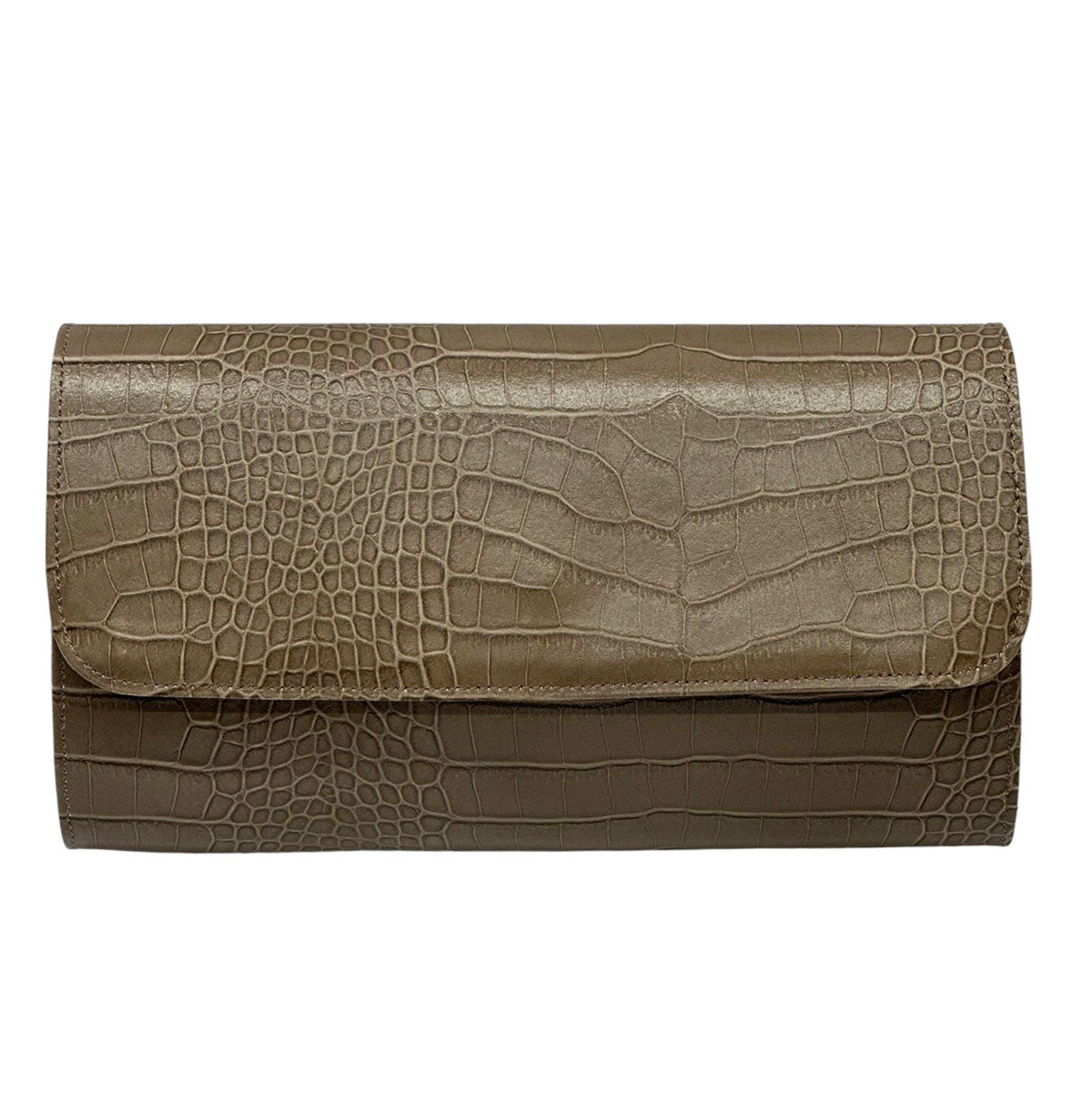 Amelia Croc Embossed Leather Clutch & Crossbody Bag