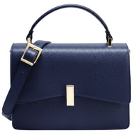 Flaminia Structured Italian Cow Leather Handbag - Leather Italiano