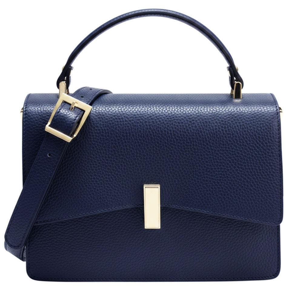 Flaminia Structured Italian Cow Leather Handbag - Leather Italiano
