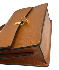 Flaminia Structured Italian Cow Leather Handbag - Leather Italiano