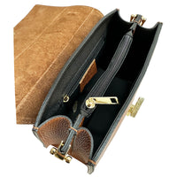 Flaminia Structured Italian Cow Leather Handbag - Leather Italiano