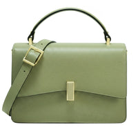Flaminia Structured Italian Cow Leather Handbag - Leather Italiano