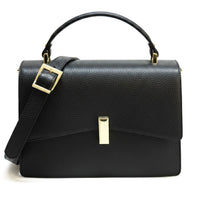 Flaminia Structured Italian Cow Leather Handbag - Leather Italiano