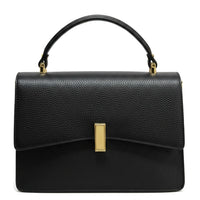 Flaminia Structured Italian Cow Leather Handbag - Leather Italiano