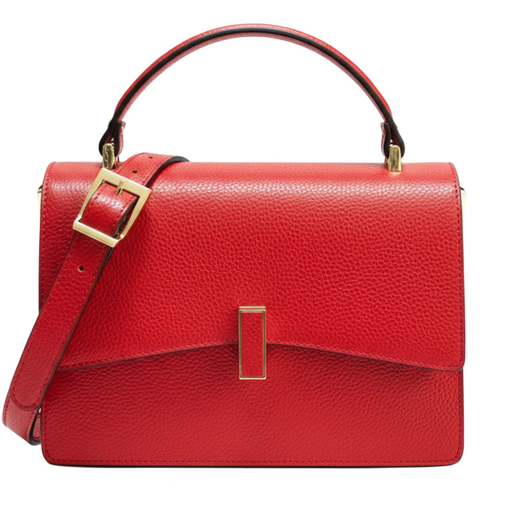 Flaminia Structured Italian Cow Leather Handbag - Leather Italiano